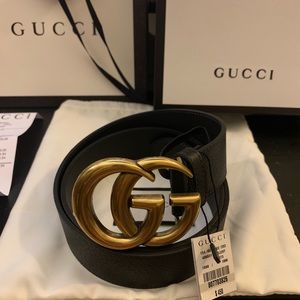 Brass double G Gucci belt brand new size 34